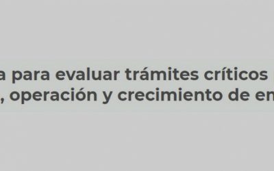 Pesquisa para avaliar os procedimentos críticos para a criação, operação e crescimento de empresas.